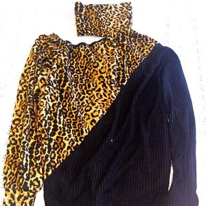 Leopard Shein sweater.